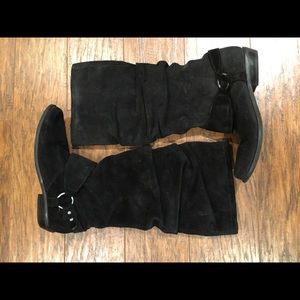 Franco Sarto Black Leather Boots Size 8